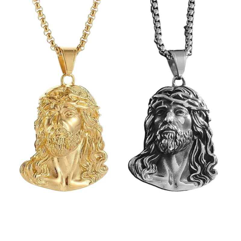 📢📢50% DE RÉDUCTION ! ✨Collier pendentif tête de Jésus - Image 12