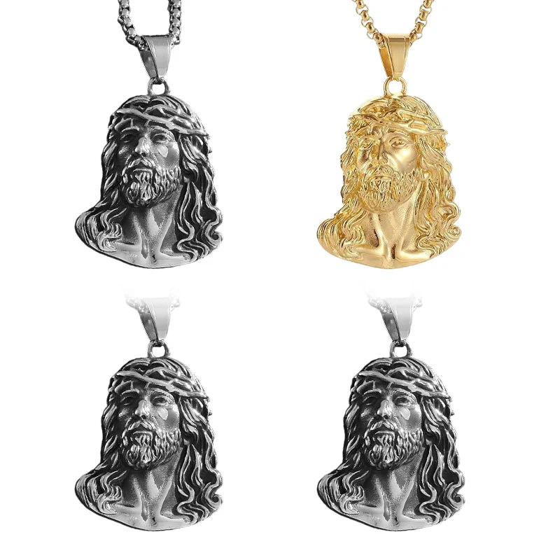 📢📢50% DE RÉDUCTION ! ✨Collier pendentif tête de Jésus - Image 16