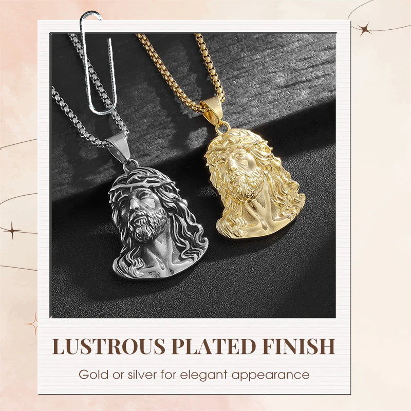 📢📢50% DE RÉDUCTION ! ✨Collier pendentif tête de Jésus - Image 3