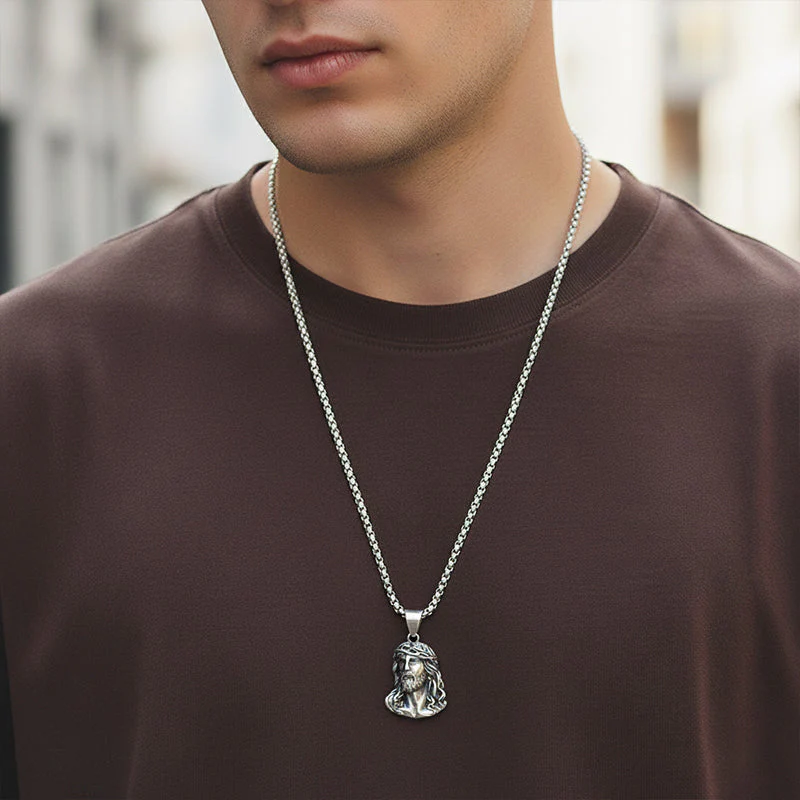📢📢50% DE RÉDUCTION ! ✨Collier pendentif tête de Jésus - Image 8