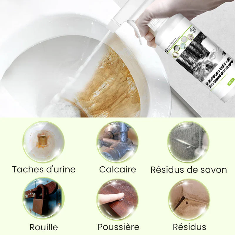 📢✨Achetez 3 et obtenez 2 gratuitement ! ! 💥Spray de Nettoyage Multi-usages à l'Acide Oxalique pour Éliminer les Taches - Image 4