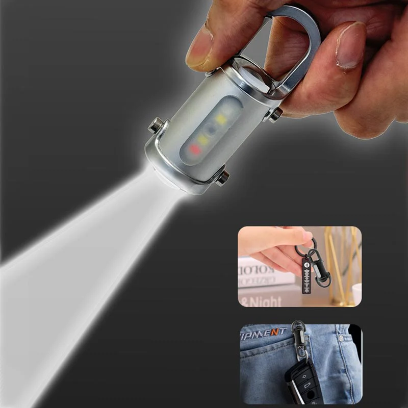 ✨✨💡Vente chaude 70% de réduction 🔥 1200lm super lumineux Mini porte - clés lampe de poche étanche - Image 6