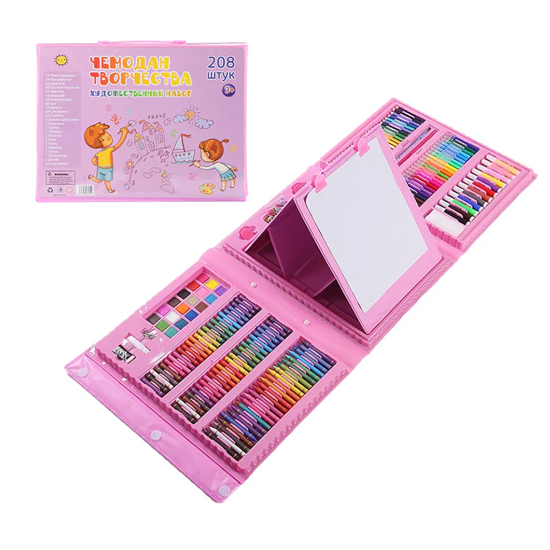 📢📢60% DE RÉDUCTION !!! ✨ Kit Artistique 6-en-1 Enfant - 208 Pièces, Chevalet Double Face, Matériaux Sûrs, Idéal pour Développer la Créativité 🎨✨ - Image 12