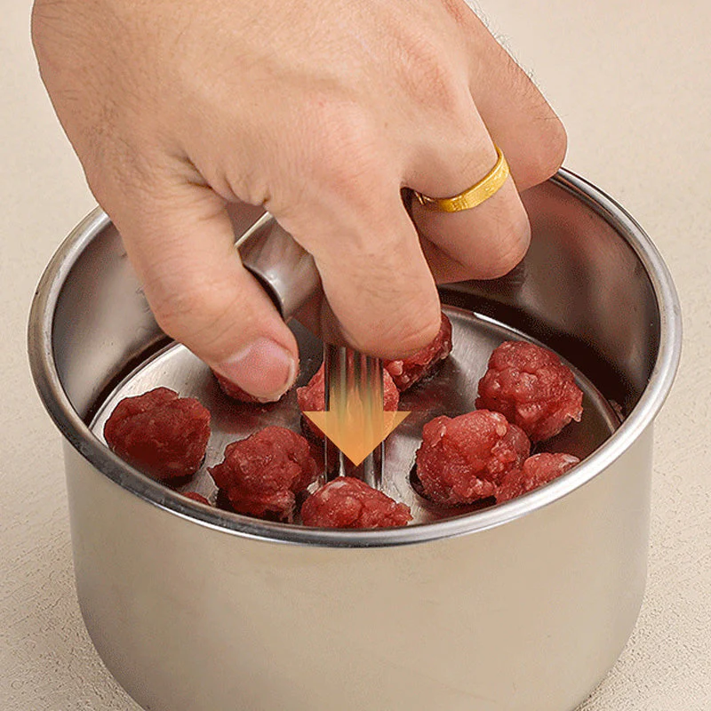 📢📢50 % de réduction !!! ✨ Kitchen Stainless Steel Meatball Mould - Image 8