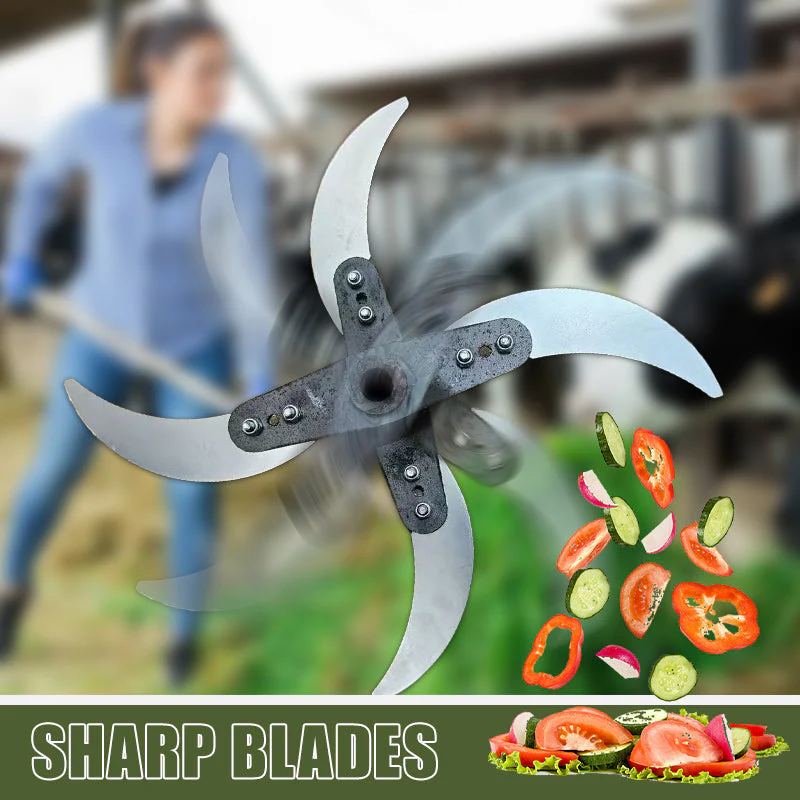 📢📢50 % de réduction !! ⏰🔪 Lame de coupe 4 lames pour déchiqueteuse d’herbe – Diamètre ajustable (25-26 cm), acier anti-rouille, installation universelle ! 🌿🚜 - Image 2