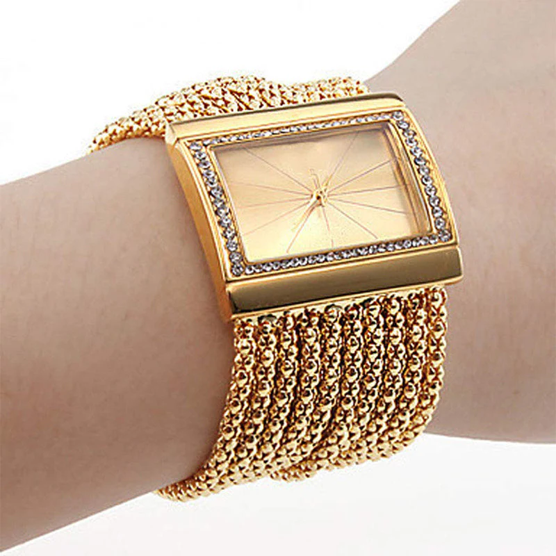 ⌚50% RÉDUCTION MAINTENANT !✨Montre Quartz à Strass avec Bracelet Pompon💎Élégante & Éclatante, Cadeau Parfait pour Célébrations🎁 - Image 3