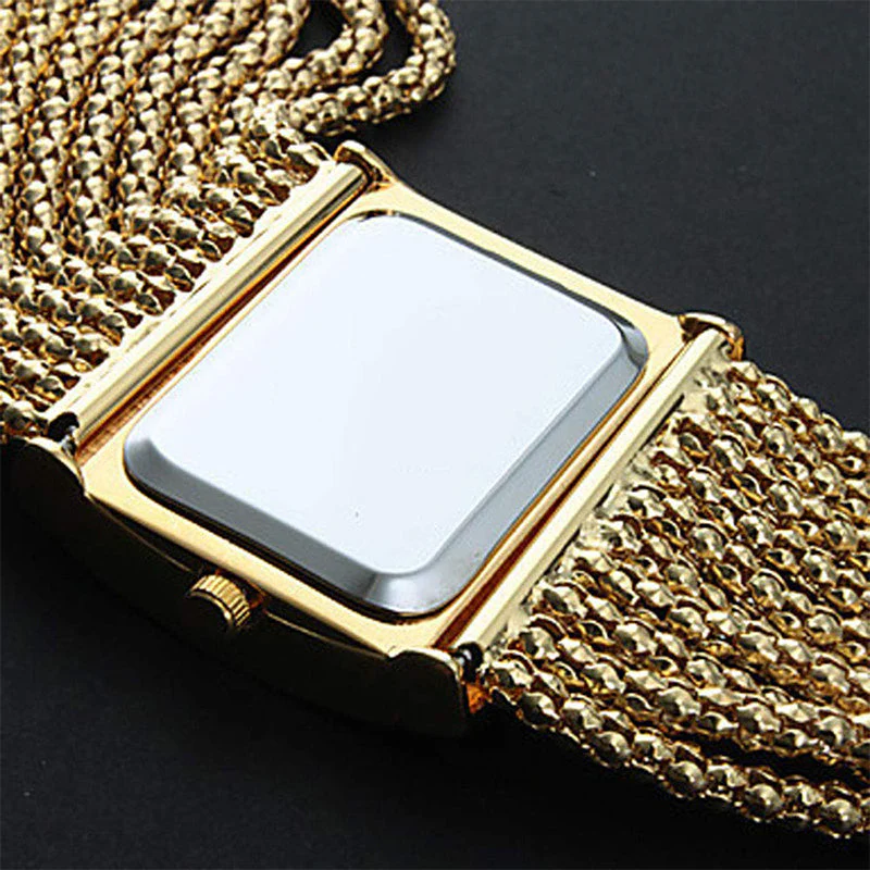 📢📢50 % de réduction !✨Montre carrée pour femme avec quartz et strass - Image 5