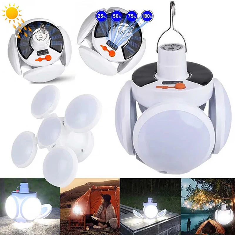 📢📢2 achetés, 1 offert !⏰Lampe solaire multifonctionnelle et pliable en forme de ballon de football - Image 3
