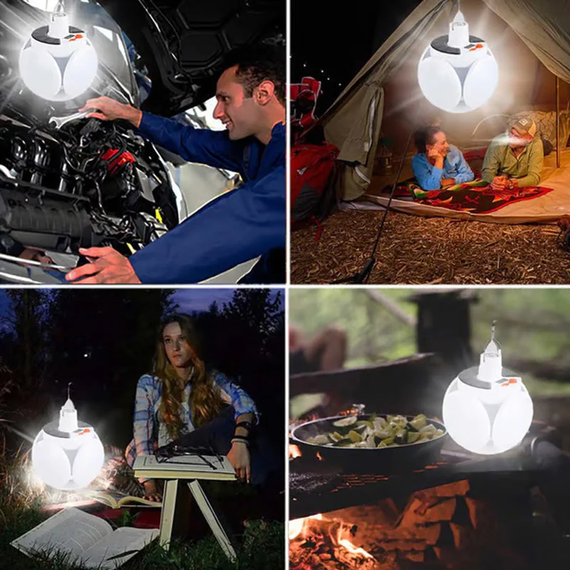 📢📢2 achetés, 1 offert !⏰Lampe solaire multifonctionnelle et pliable en forme de ballon de football - Image 6