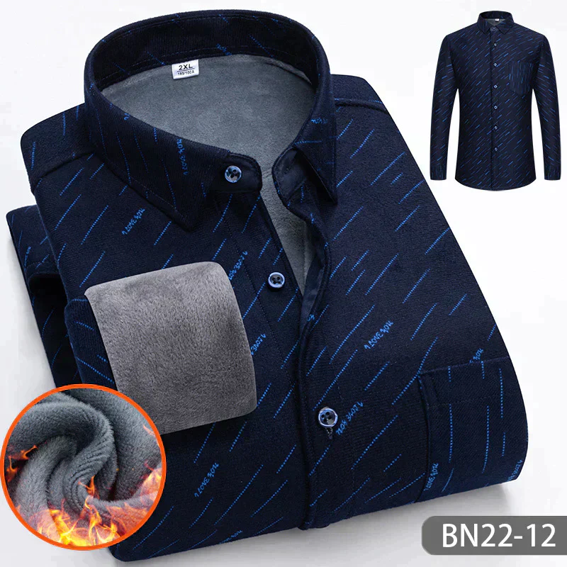 📢📢58% DE RÉDUCTION !!!✨Chemise à rayures d'hiver d'automne en épaissis pour les hommes - Image 9