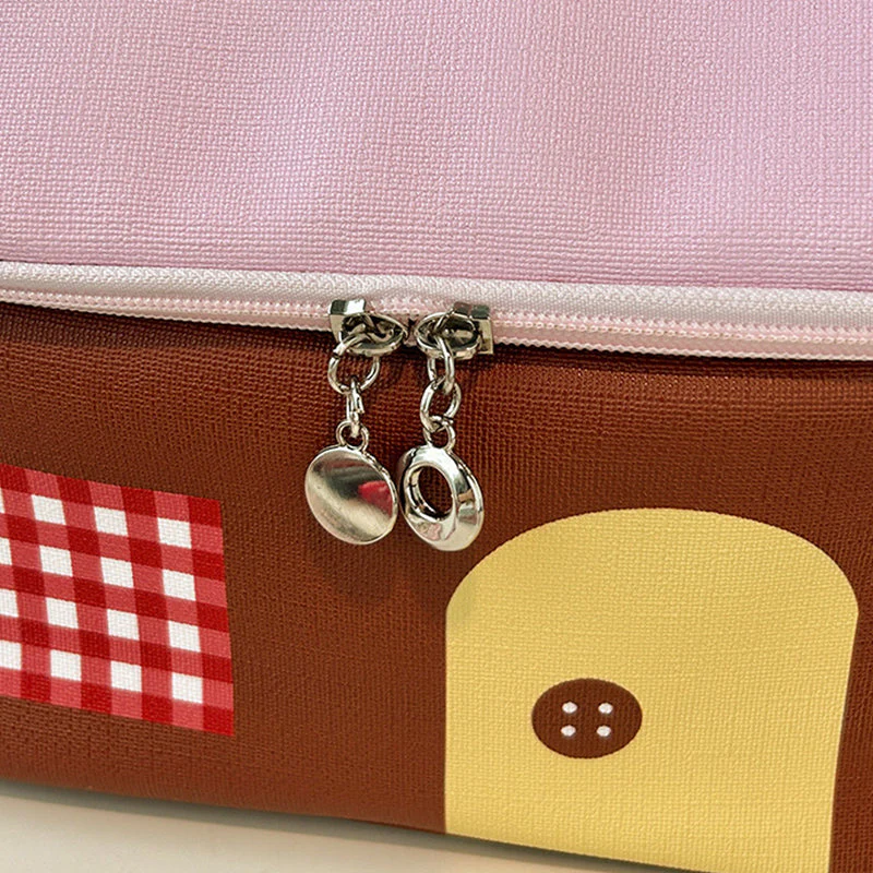 📢📢50 % de réduction !! ⏰Trousse à maquillage portable en forme de maison colorée à grande capacité - Image 4