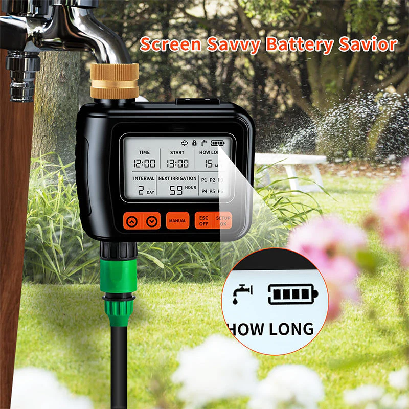 🌸 Disposition prédatrice 🌸 Maison de jardin grand écran LCD affichage compteur d'eau - Image 4