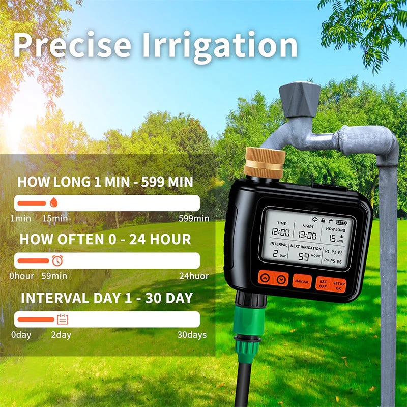 🌸 Disposition prédatrice 🌸 Maison de jardin grand écran LCD affichage compteur d'eau - Image 6