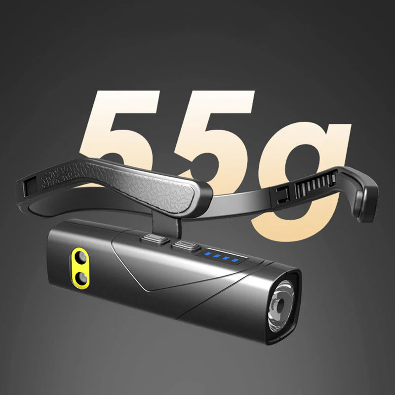 📢📢50 % de réduction !!!🎅Lampe frontale LED ultra-légère à porter sur l’oreille : 5 modes, détection gestuelle & batterie intelligente ! 💡🏃♂️ - Image 3
