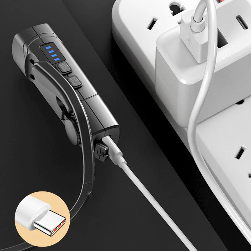 📢📢50 % de réduction !!!🎅Lampe frontale LED ultra-légère à porter sur l’oreille : 5 modes, détection gestuelle & batterie intelligente ! 💡🏃♂️ - Image 4