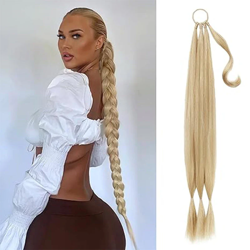 đąđą50 % de rĂ©duction !!!âšExtension lĂ©gĂšre pour queue de cheval longue tressĂ©e pour femmes