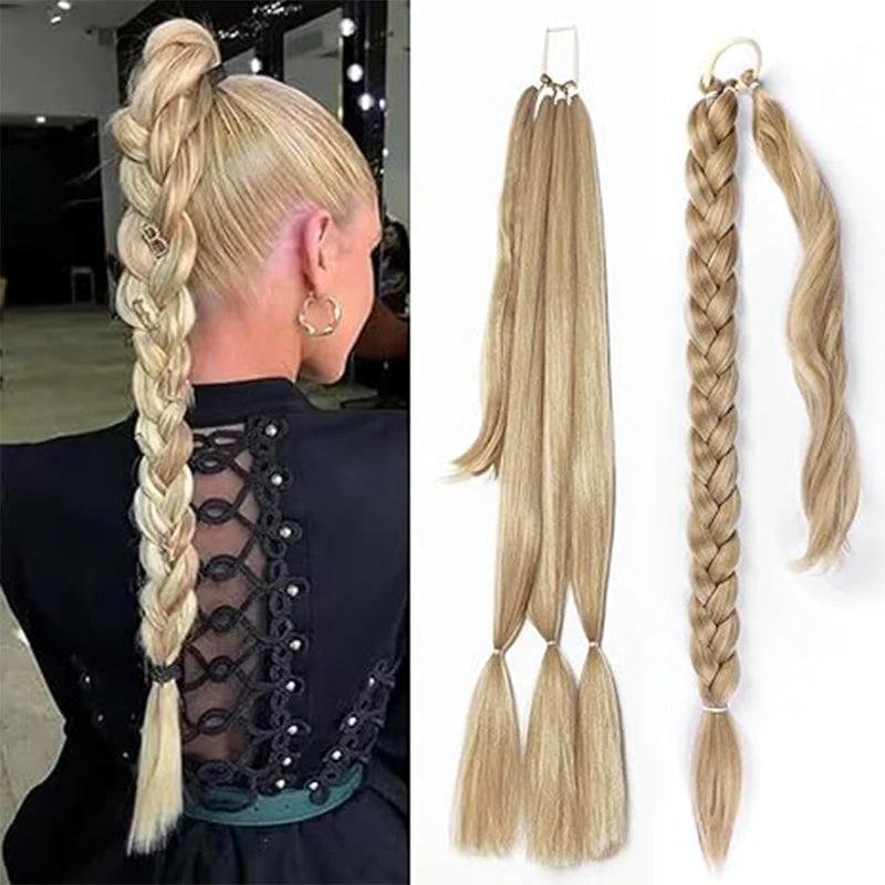 đąđą50 % de rĂ©duction !!!âšExtension lĂ©gĂšre pour queue de cheval longue tressĂ©e pour femmes - Image 2