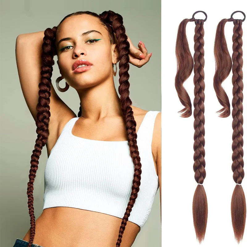 đąđą50 % de rĂ©duction !!!âšExtension lĂ©gĂšre pour queue de cheval longue tressĂ©e pour femmes - Image 3