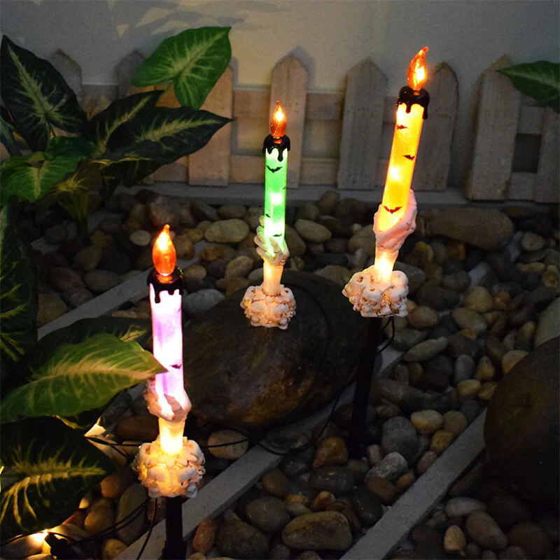 Meilleur cadeau-Lampe de sol extérieure à bougie en forme de main de fantôme d'Halloween - Image 3