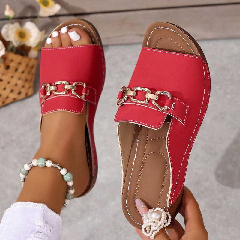 📢👡62% de réduction pour une durée limitée✨Orthopedic sandales avec boucle d'or - Image 3