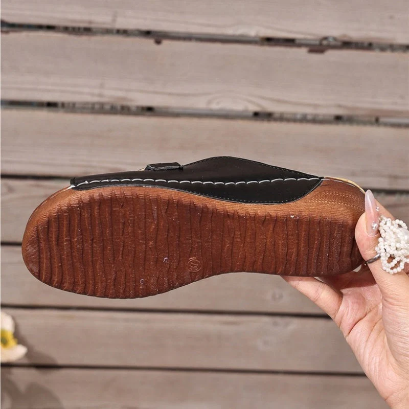 📢👡62% de réduction pour une durée limitée✨Orthopedic sandales avec boucle d'or - Image 7