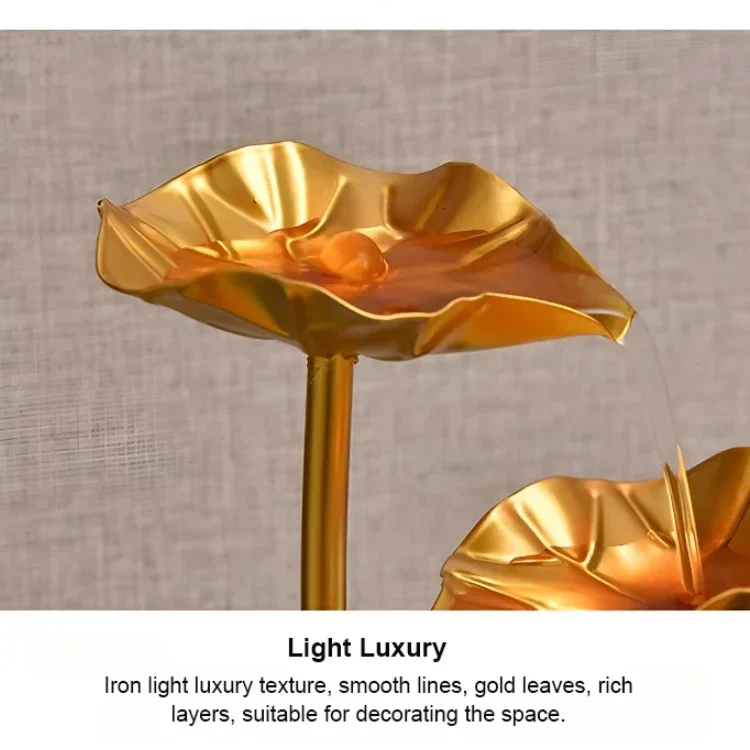 Ornement de luxe créatif en forme d'aquarium avec lotus - Image 3