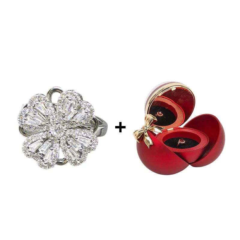 📢📢50 % de réduction !! ⏰Bague tournante trèfle à quatre feuilles porte-bonheur - Image 15