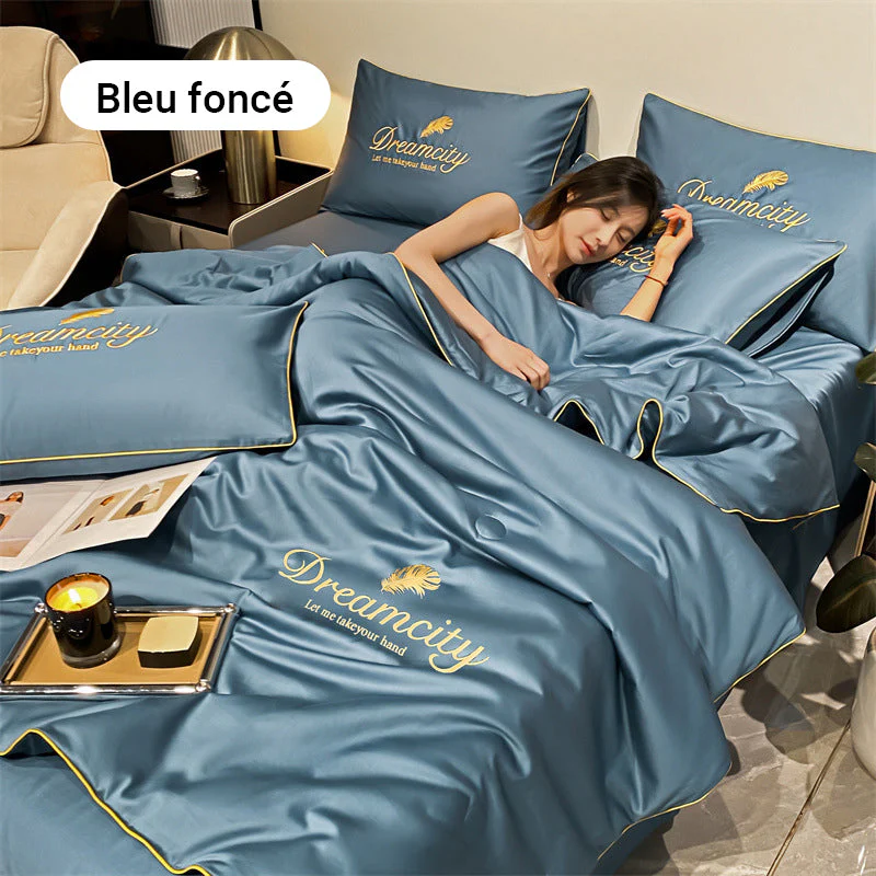 🏆 50% de réduction ❄️ Ensemble de literie quatre pièces en velours de haute qualité 💕 - Image 17