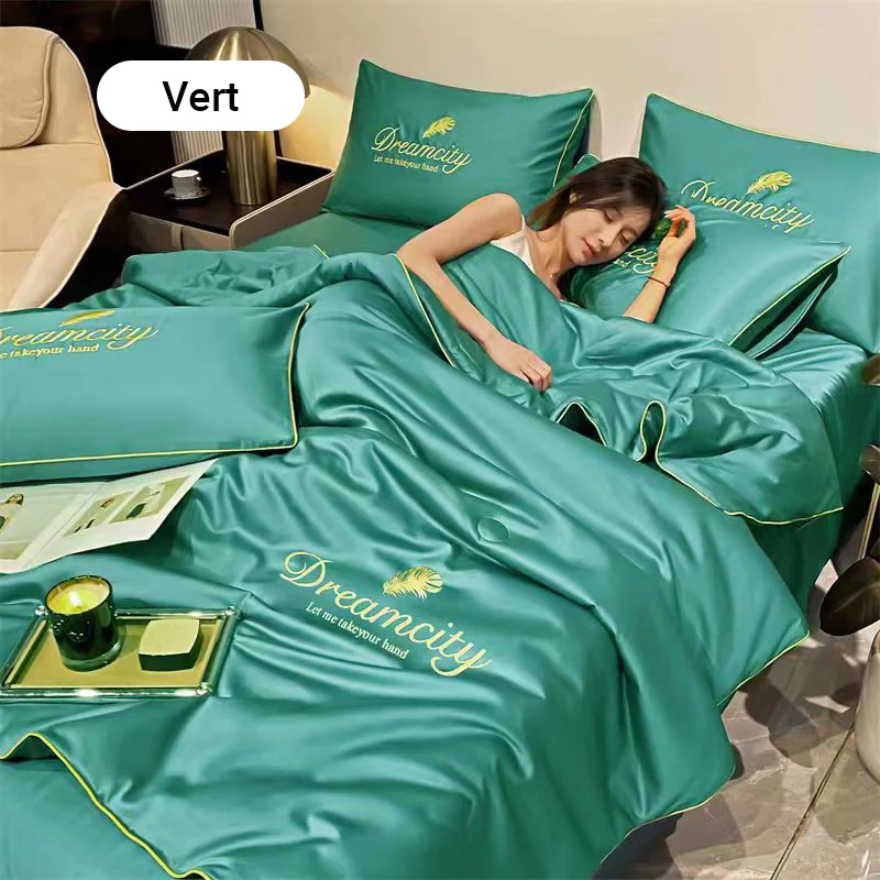 🏆 50% de réduction ❄️ Ensemble de literie quatre pièces en velours de haute qualité 💕 - Image 22