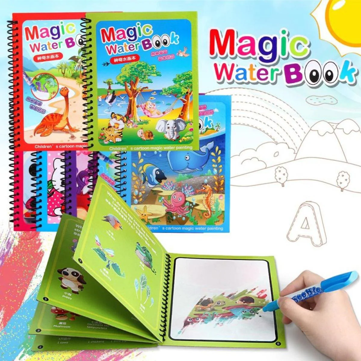 🌹ACHETEZ-EN 1, OBTENEZ-EN 1 GRATUITEMENT🔥Promotion d'été🎁✨️Livre magique de l'eau📚️🎨🧠 - Image 2