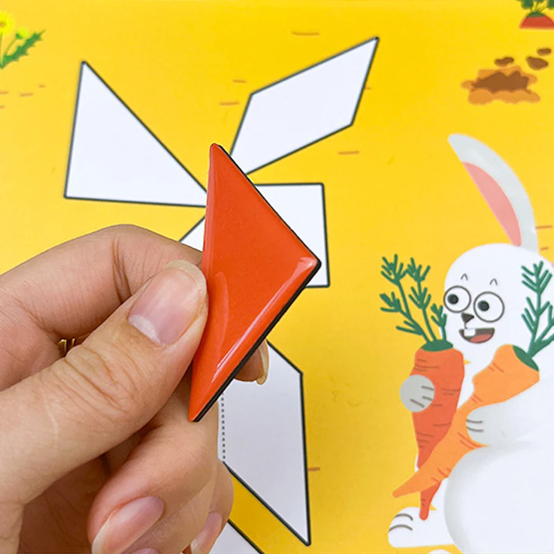 📢📢60 % de réduction !!!✨🎅Puzzle tangram magnétique de voyage pour enfants - Image 4