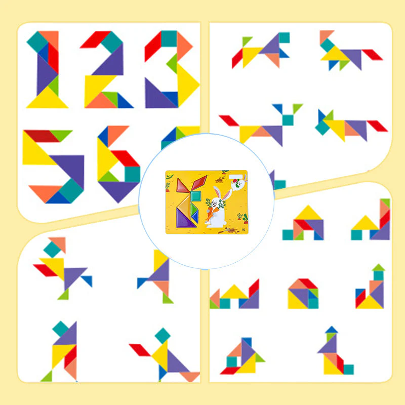 📢📢60 % de réduction !!!✨🎅Puzzle tangram magnétique de voyage pour enfants - Image 5