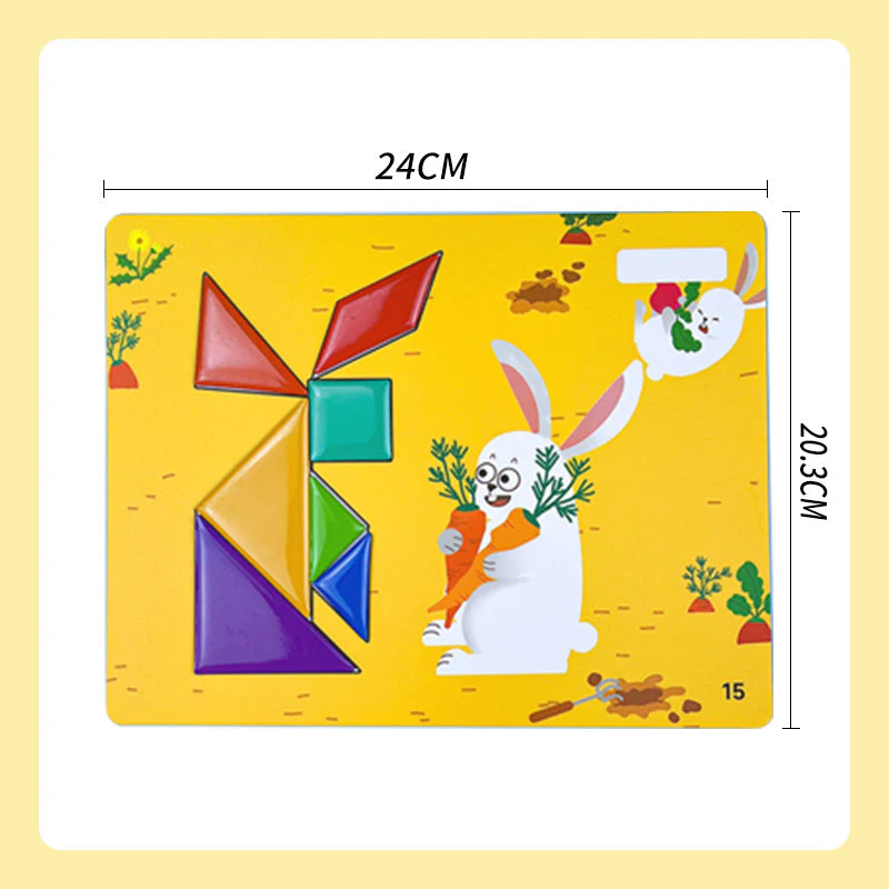 📢📢60 % de réduction !!!✨🎅Puzzle tangram magnétique de voyage pour enfants - Image 8