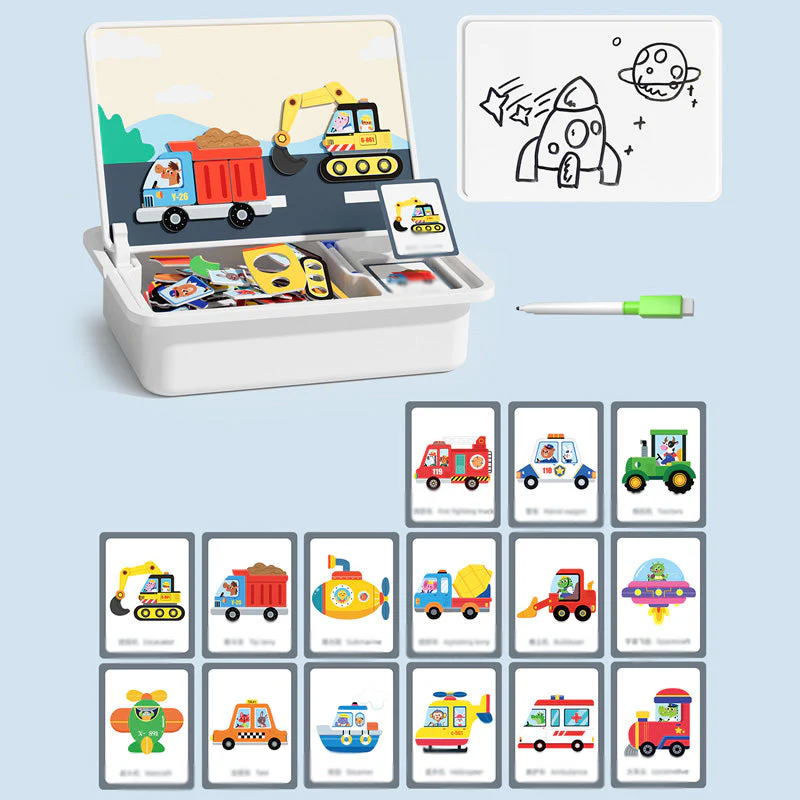 🧩 60% DE RÉDUCTION ! 🎨 Boîte à Puzzle Magnétique Enfant - Jeu Éducatif avec Planche à Dessin et Pièces Colorées 🖍️📦 - Image 14