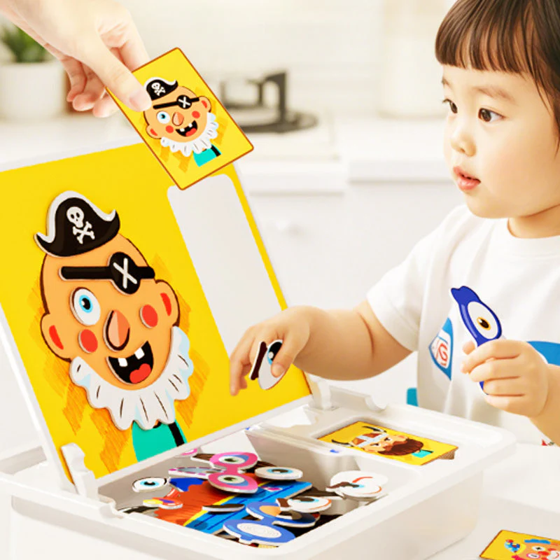 🧩 60% DE RÉDUCTION ! 🎨 Boîte à Puzzle Magnétique Enfant - Jeu Éducatif avec Planche à Dessin et Pièces Colorées 🖍️📦 - Image 2