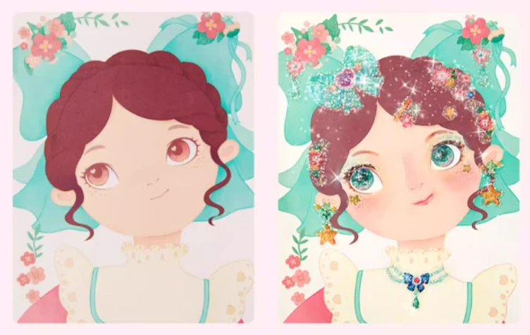 📢📢50% DE RÉDUCTION !!! ✨Ensemble de jeu d'habillage et de maquillage de princesse fantastique 3 en 1 - Image 8