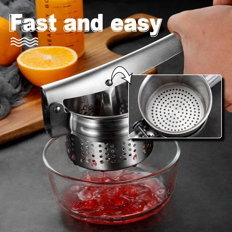 📢📢50 % de réduction !! ⏰Presse multifonctionnel en acier inoxydable AEX pour pommes de terre, jus et aliments - Image 3