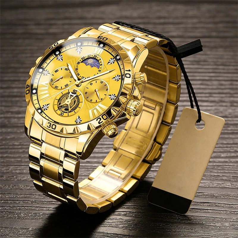 📢📢60 % de réduction !!! 🎅【🎁Le Cadeau de Noël🎁】Montre quartz lumineuse et étanche pour homme avec roue à ailettes - Image 12