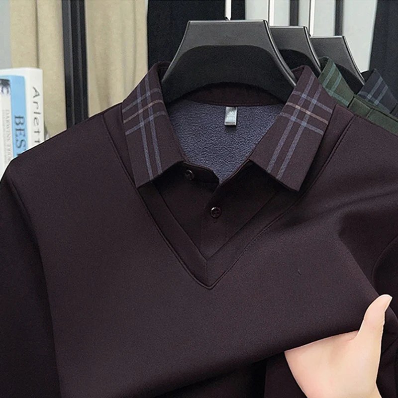 📢📢70% DE RÉDUCTION !!! ✨Chemise d'hiver 2 pièces pour homme, doublée de peluche synthétique - Image 9