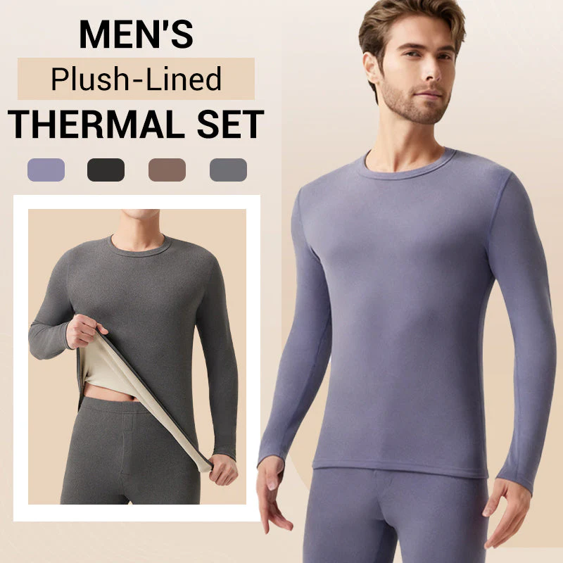 📢📢60% DE RÉDUCTION ! ✨Ensemble thermique doublé en peluche pour homme