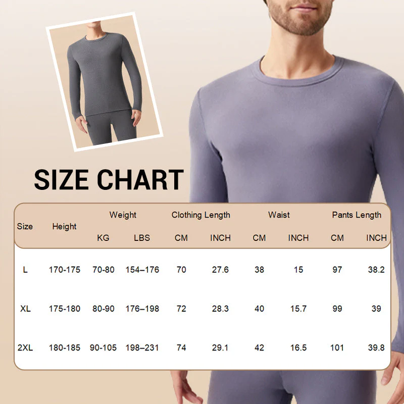 📢📢60% DE RÉDUCTION ! ✨Ensemble thermique doublé en peluche pour homme - Image 7