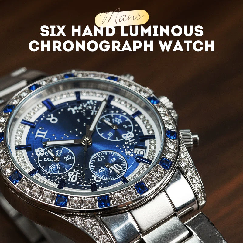 📢📢60 % de réduction !!! 🎅【🎁Le Cadeau de Noël🎁】🎄Montre chronographe lumineuse à six aiguilles pour homme - Image 4
