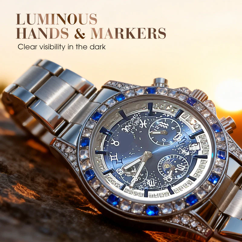 📢📢60 % de réduction !!! 🎅【🎁Le Cadeau de Noël🎁】🎄Montre chronographe lumineuse à six aiguilles pour homme - Image 5