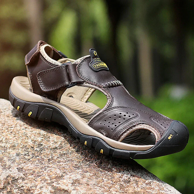 đąOffre spĂ©ciale d'Ă©tĂ© d'une durĂ©e limitĂ©e 60% de rĂ©ductionâš Hommes Ă©tĂ© Casual fermĂ©-Toe crochet et boucle Sandales đŠ - Image 6