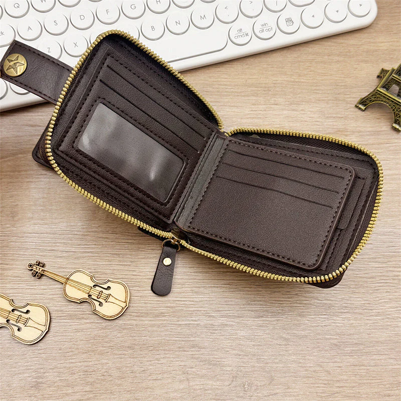 🔥60% de réduction ! Portefeuille Vintage à Fermeture Éclair – Cuir Antivol & Élégance Intemporelle 🎁 - Image 5