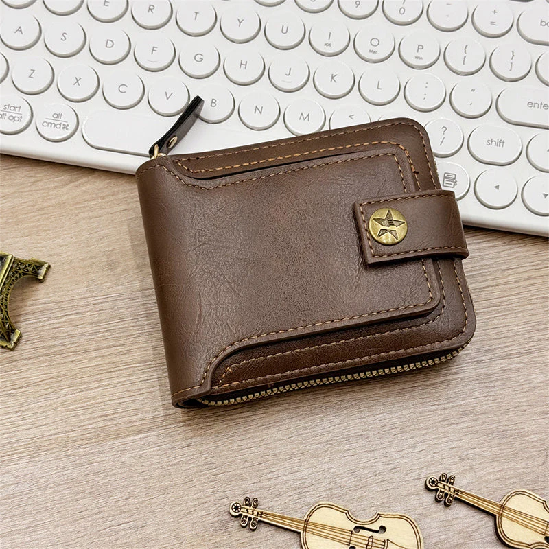 🔥60% de réduction ! Portefeuille Vintage à Fermeture Éclair – Cuir Antivol & Élégance Intemporelle 🎁 - Image 8