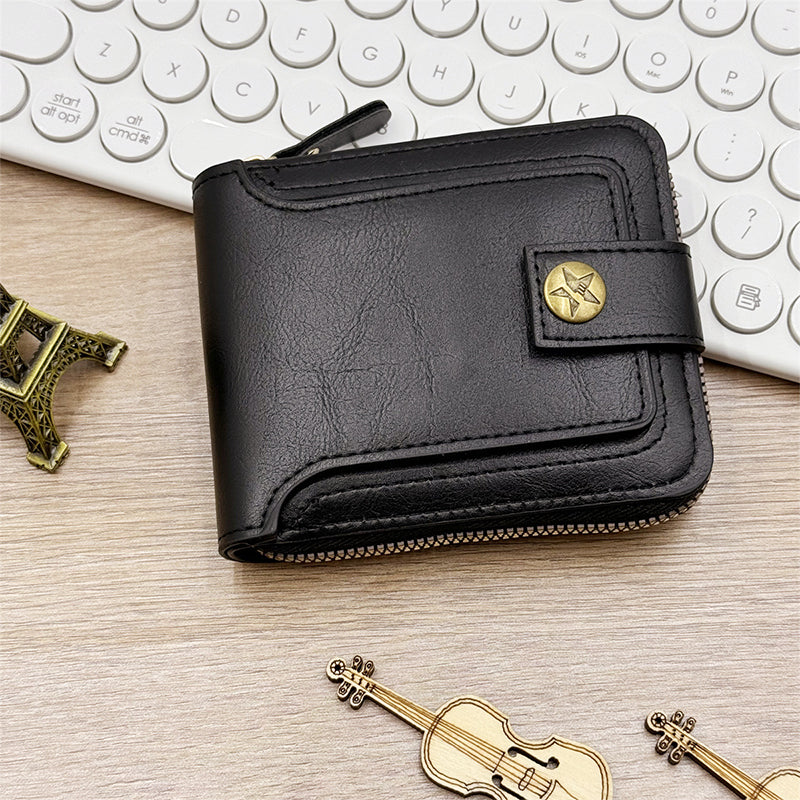 🔥60% de réduction ! Portefeuille Vintage à Fermeture Éclair – Cuir Antivol & Élégance Intemporelle 🎁 - Image 9