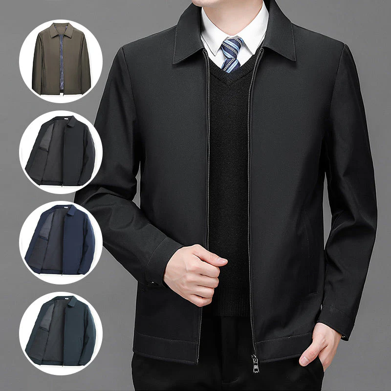 📢📢61 % de réduction !!!🎅Veste coupe-vent à rabat et fermeture éclair pour homme