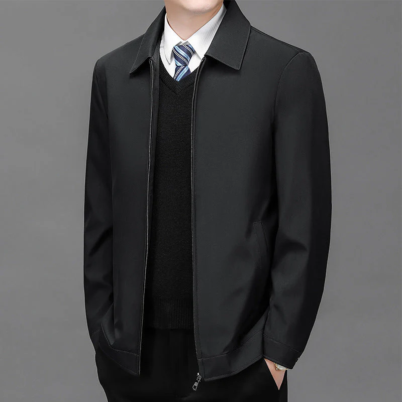📢📢61 % de réduction !!!🎅Veste coupe-vent à rabat et fermeture éclair pour homme - Image 11