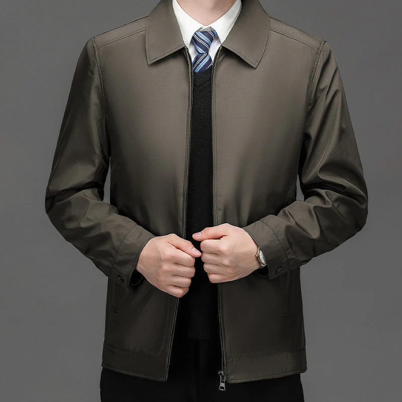 📢📢61 % de réduction !!!🎅Veste coupe-vent à rabat et fermeture éclair pour homme - Image 2